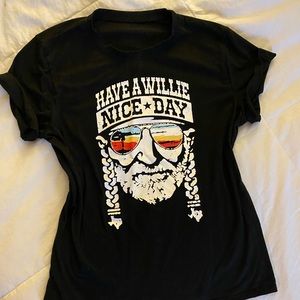 Women’s funny t-shirt Willie Nelson L-XL